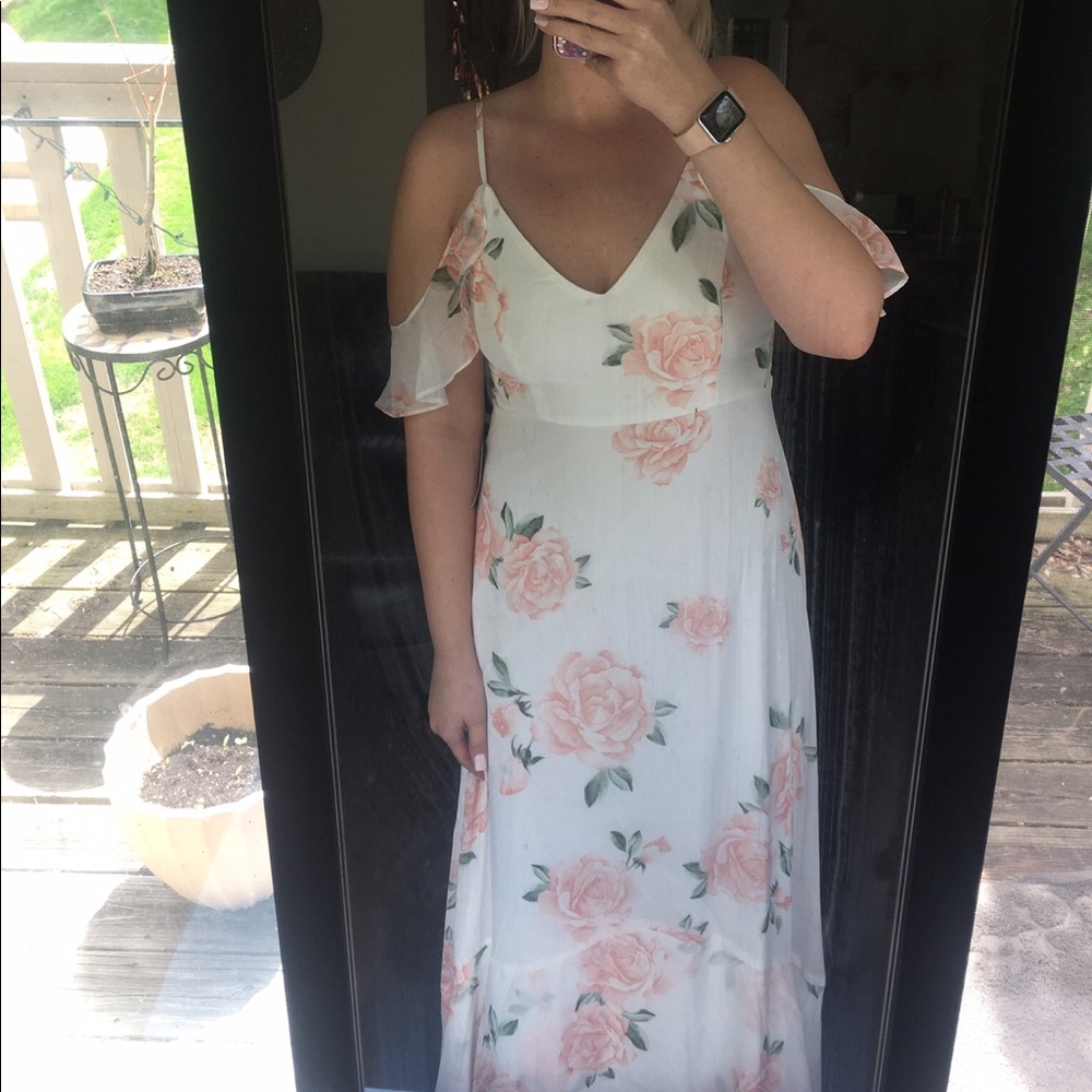 Lulus long flower dress